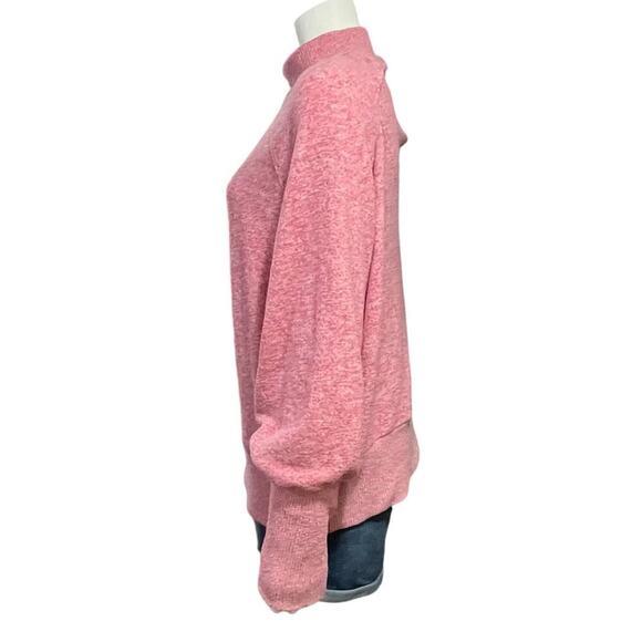 Maeve Anthropologie Laney Pink Mock Cowl Neck Ribbed Long Sleeve Sweater XL - Picture 3 of 11